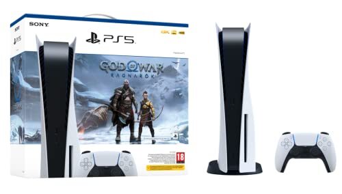 Sony PlayStation 5, CFI-1216A, 825GB SSD, Disc Edition, White + God of War Ragnarok Voucher
