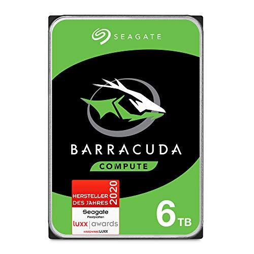 Seagate Barracuda 6 TB interne Festplatte HDD, 3.5 Zoll, 5400 U/Min, 256 MB Cache